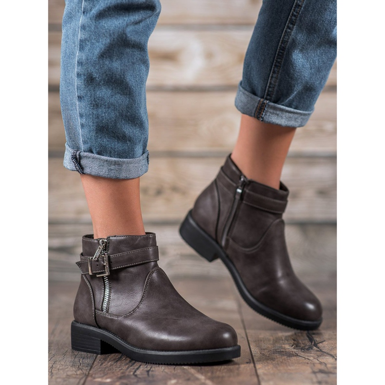 Abloom Botines de cuero ecológico gris 2 Abloom Botines de cuero ecológico gris 2