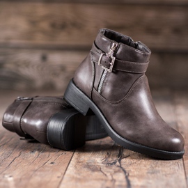 Abloom Botines de cuero ecológico gris 1