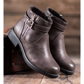 Abloom Botines de cuero ecológico gris 5