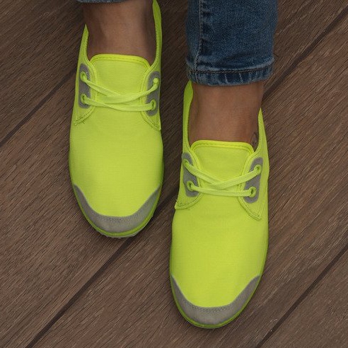 Lycra 1603 zapatillas amarillas con cordones amarillo 1