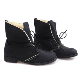Botas Cordones Con Piel 8848 Negro 1