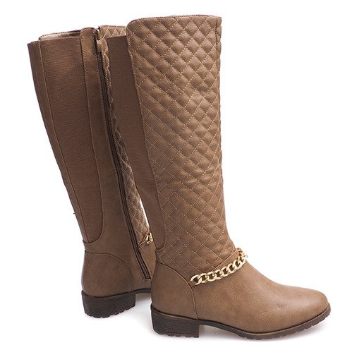 Botas cálidas acolchadas 16072 Caqui multicolor verde 1