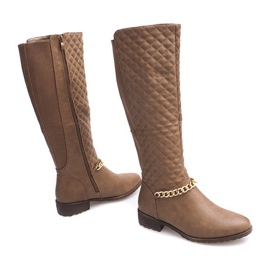 Botas cálidas acolchadas 16072 Caqui multicolor verde 2