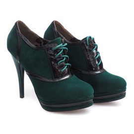 Botas elegantes de tacón alto KA5513 Verde 3