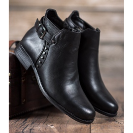 Cm Paris Botas de tacón plano negro 1 Cm Paris Botas de tacón plano negro 1