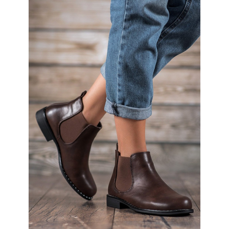 Small Swan Botas Chelsea clásicas marrón 1