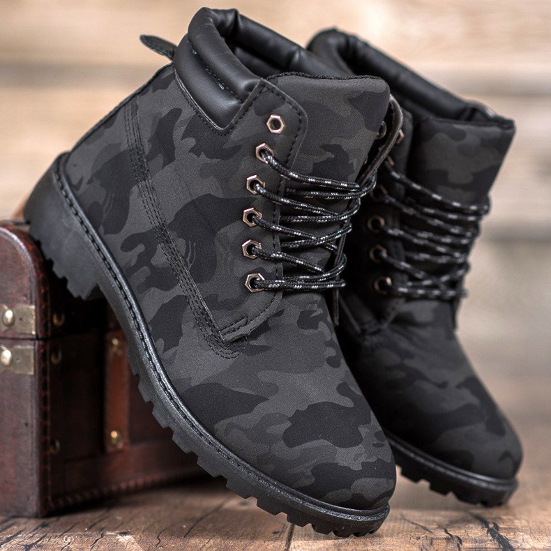 Marquiz Trappers con cordones Moro negro gris 1