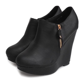 Botas de cuña en cuña B160 negro 2
