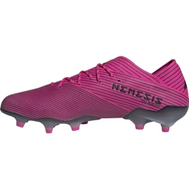 Botas de fútbol adidas Nemeziz 19.1 Fg M F34407 rosa rosa 1
