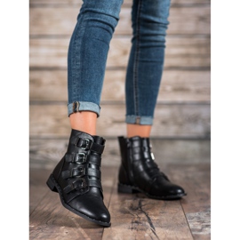Cm Paris Botas con hebillas negro 1