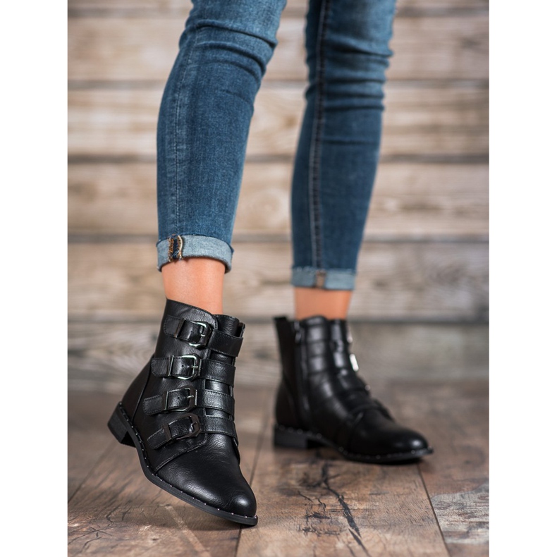 Cm Paris Botas con hebillas negro 1