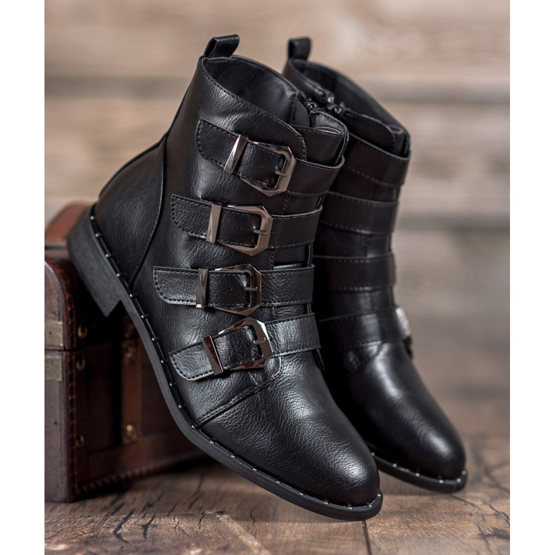 Cm Paris Botas con hebillas negro 2