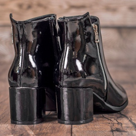 Botas VINCEZA lacadas negro 4