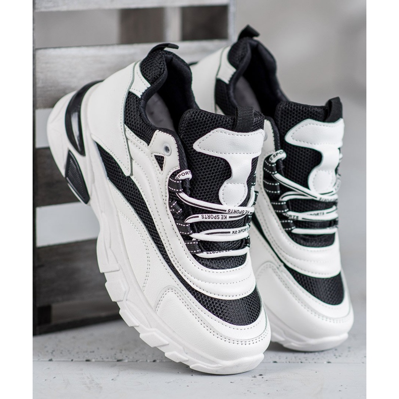 SHELOVET Zapatillas De Moda blanco negro 2