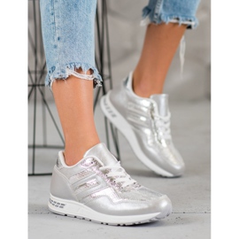 SHELOVET Zapatillas con estampado de serpiente gris 4
