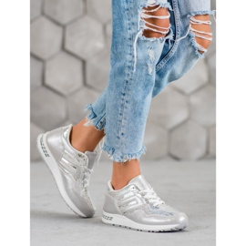 SHELOVET Zapatillas con estampado de serpiente gris 5