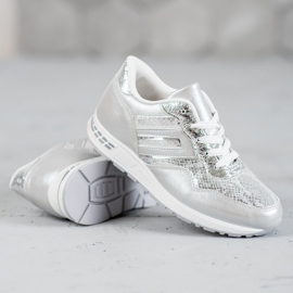 SHELOVET Zapatillas con estampado de serpiente gris 2