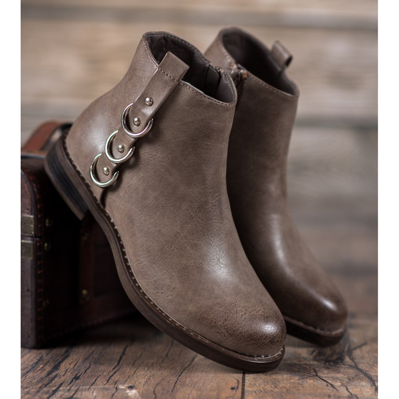 Forever Folie Botas clásicas con adornos marrón 1