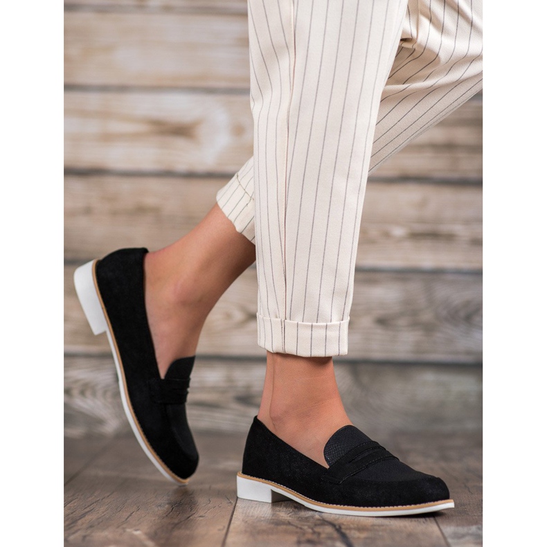 Bestelle Mocasines Con Purpurina negro 1