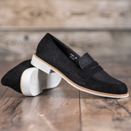 Bestelle Mocasines Con Purpurina negro 4