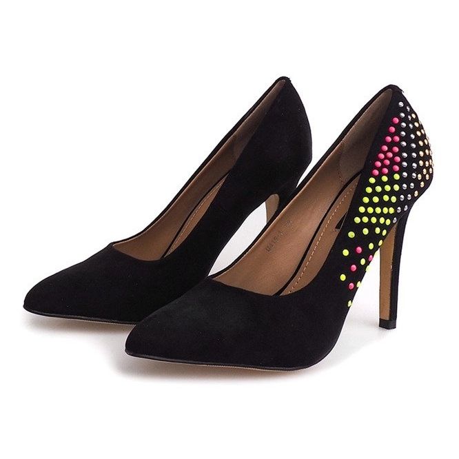 Tacones de ante U415-1 Negro 2