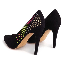 Tacones de ante U415-1 Negro 4