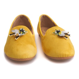 Bailarinas de ante con rayita 9988 Amarillo 1