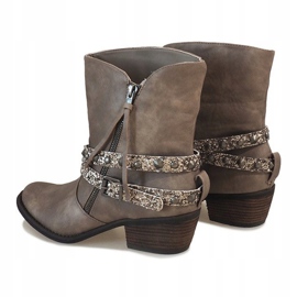 Botas de vaquero beige NRW1745-277 gris 3