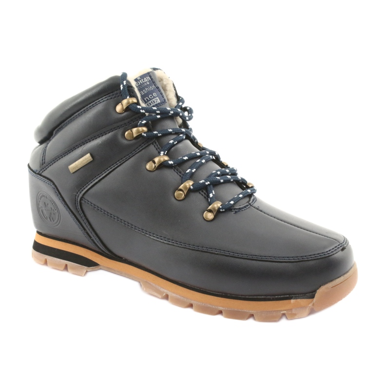 American Club Botas con cordones ES39 azul marino 1