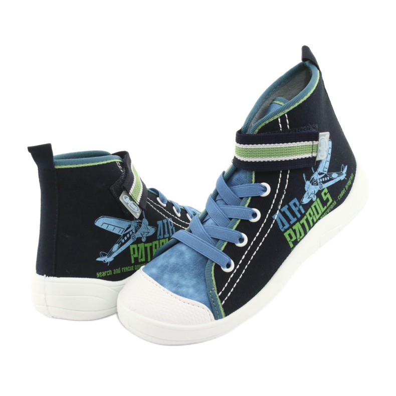 Calzado infantil befado 268Y066 azul marino azul verde 3