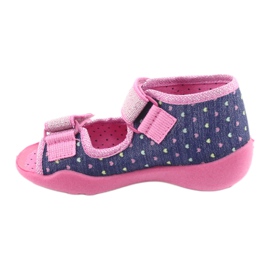 Calzado infantil befado 242P093 azul marino rosa gris 2