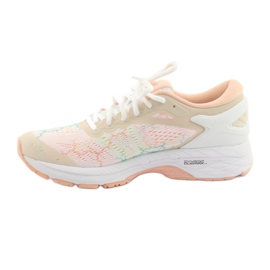 Zapatillas de running Asics gel Kayano 24 Lite Show W T8A9N-0101 blanco marrón naranja verde 2
