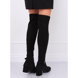 Botas mosqueteras con tacones bajos negro YL-151 Negro 2