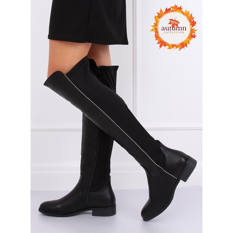 Botas de montar con parte superior flexible negro 17005A-128 Negro 1 Botas de montar con parte superior flexible negro 17005A-128 Negro 1
