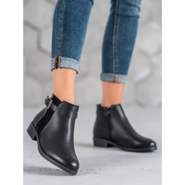 Abloom Botas de tacón plano negro 3