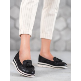 Bestelle Mocasines en la plataforma negro 1