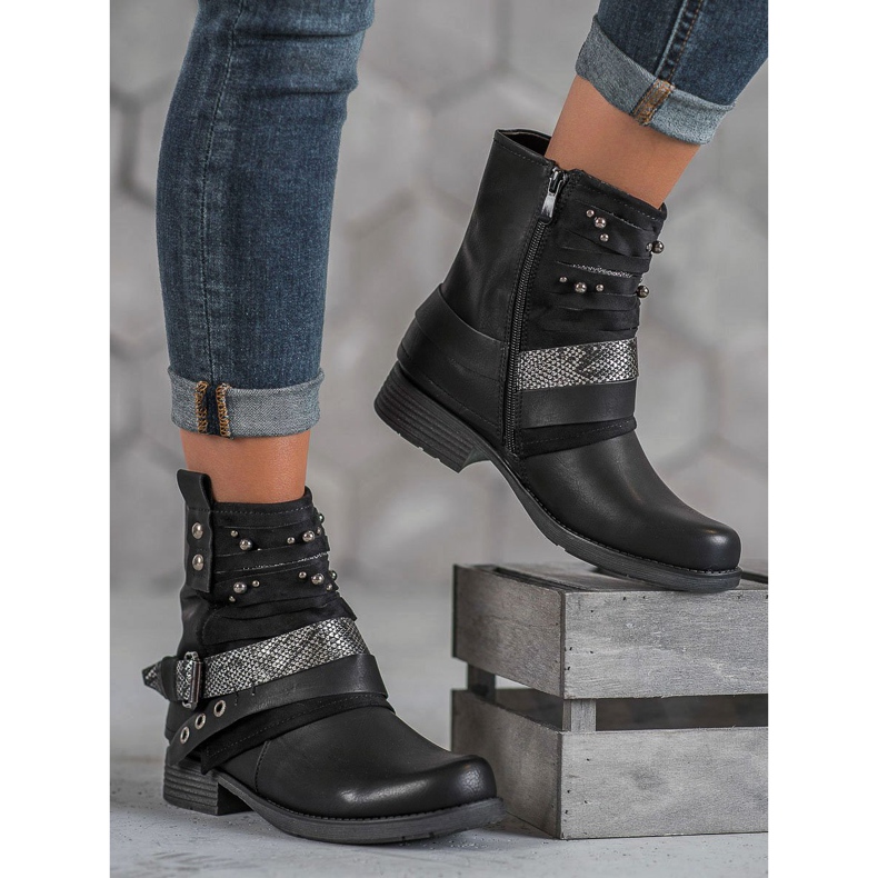 Bestelle Botas de ciclista negro 1