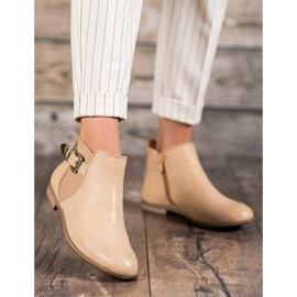 Sixth Sense Botas de cuero ecológico con hebilla marrón 3