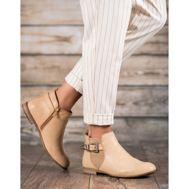 Sixth Sense Botas de cuero ecológico con hebilla marrón 2 Sixth Sense Botas de cuero ecológico con hebilla marrón 2