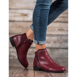 Anesia Paris Botas de mujer granate rojo 5