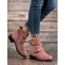 SDS Botines de ante rosa 1