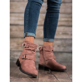SDS Botines de ante rosa 2