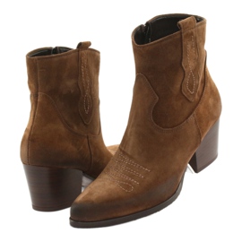 Botas vaqueras de ante Gamis 3837 marrón 3
