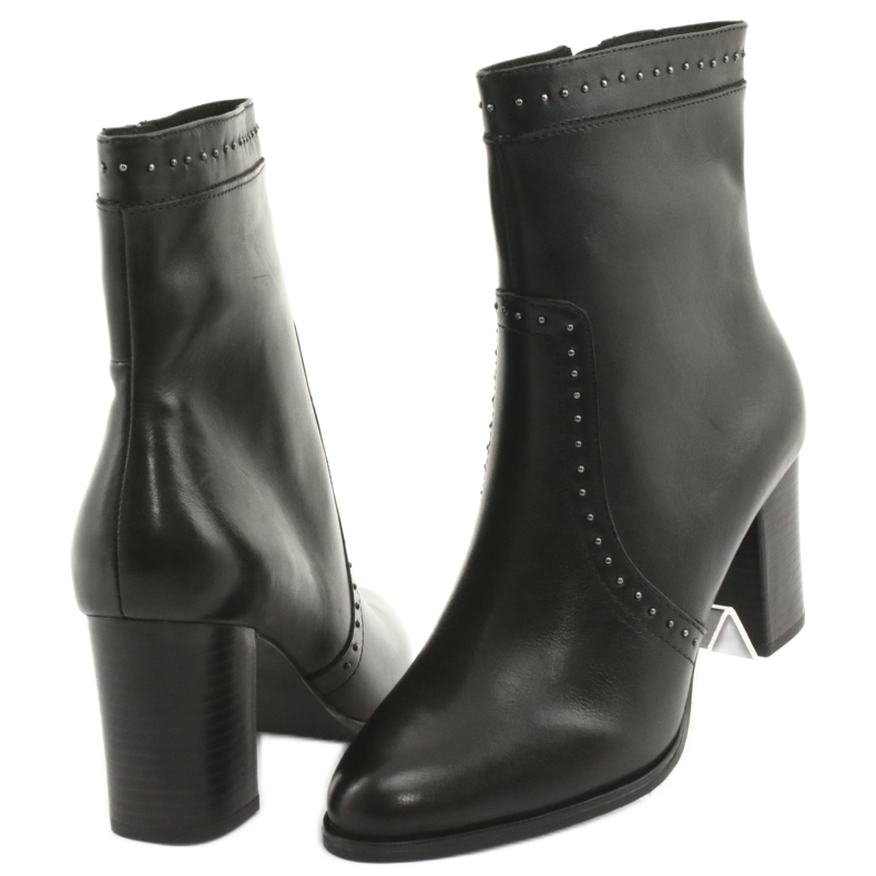 Botas altas Caprice con pedrería, negro 4
