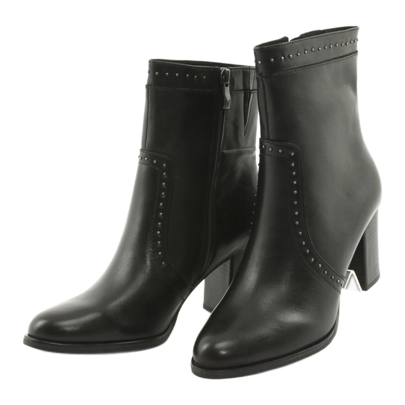 Botas altas Caprice con pedrería, negro 3