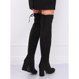 Botas negras de tacón PE239P Negro 1