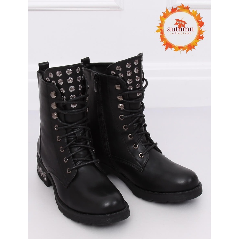 Botas negras con tachuelas KL-599 Black negro 1