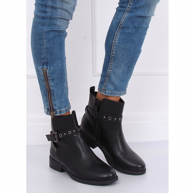 Botines Chelsea negros para mujer KL-578 Negro 1 Botines Chelsea negros para mujer KL-578 Negro 1