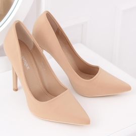 Zapatos de salón con tacón 4014 Nude beige 1