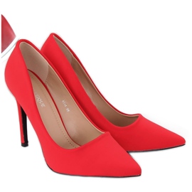 Zapatos de salón con tacón rojo 4014 Rojo 1